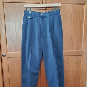 Lee high rise blue pleated trousers, size 8